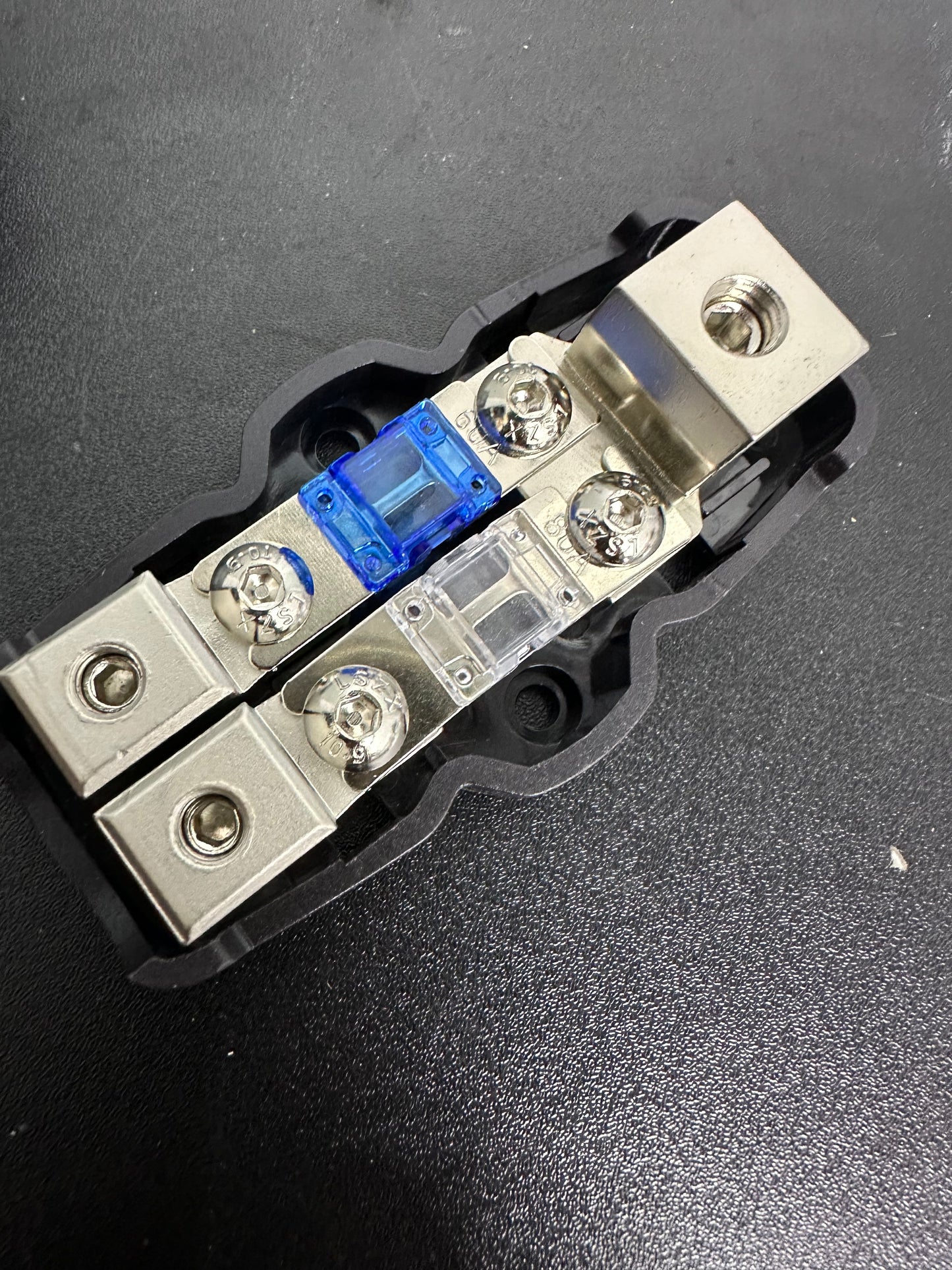 Portafusibile doppio Mini Anl /Anf in 50mm2 - Out 2 21mm2 fusibili inclusi