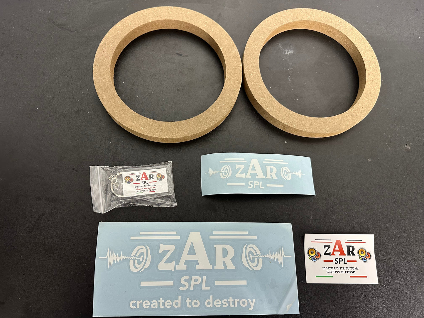 Coppia anelli mdf per mediobasso/altoparlanti 165mm (16cm)