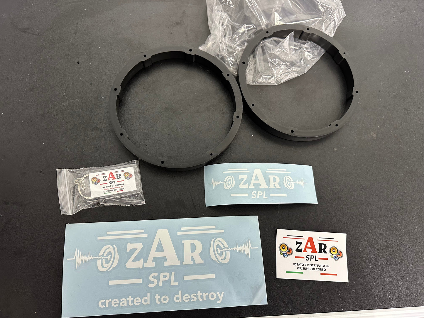 Coppia anelli adattatori in plastica universali per mediobasso/altoparlanti 165mm (16cm)