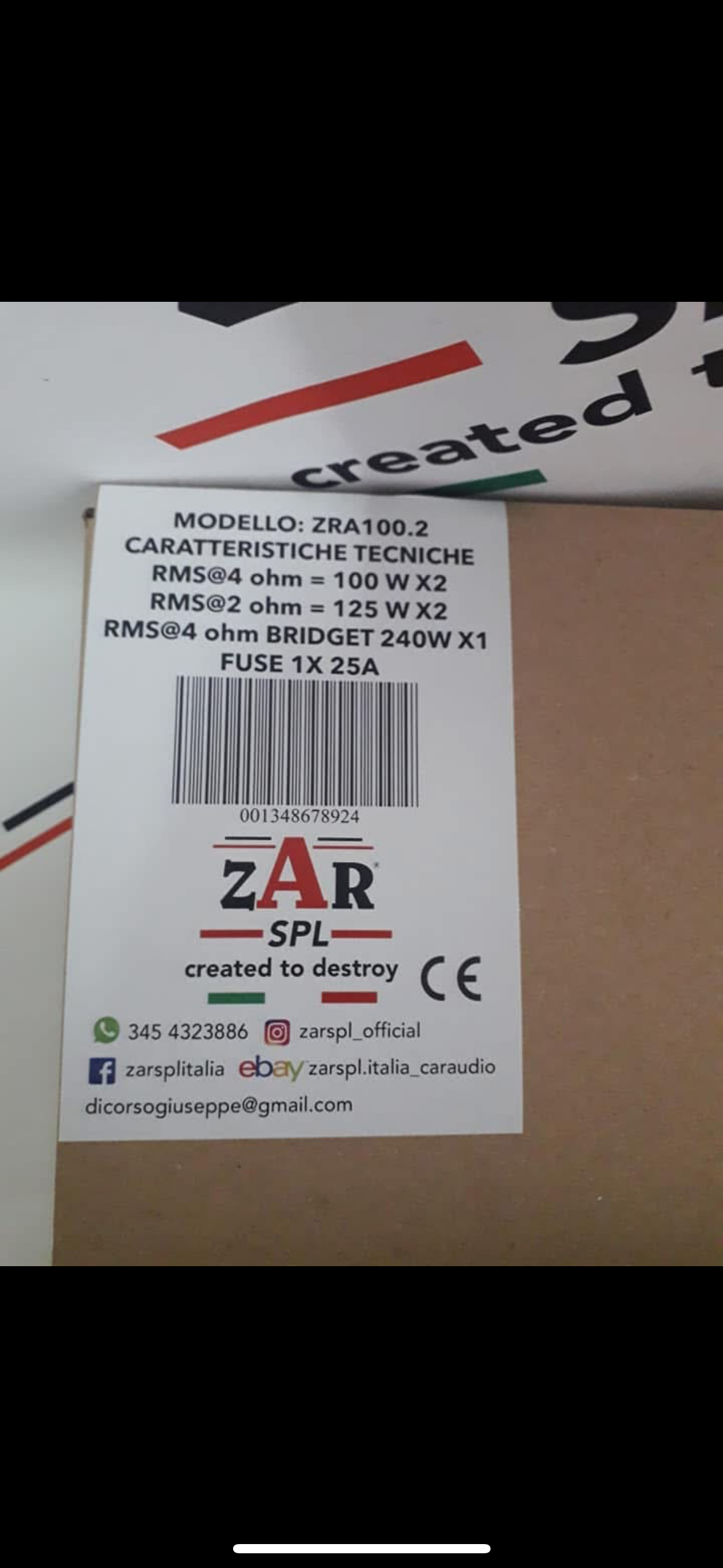 Amplificatore Zarspl ZRA110.2