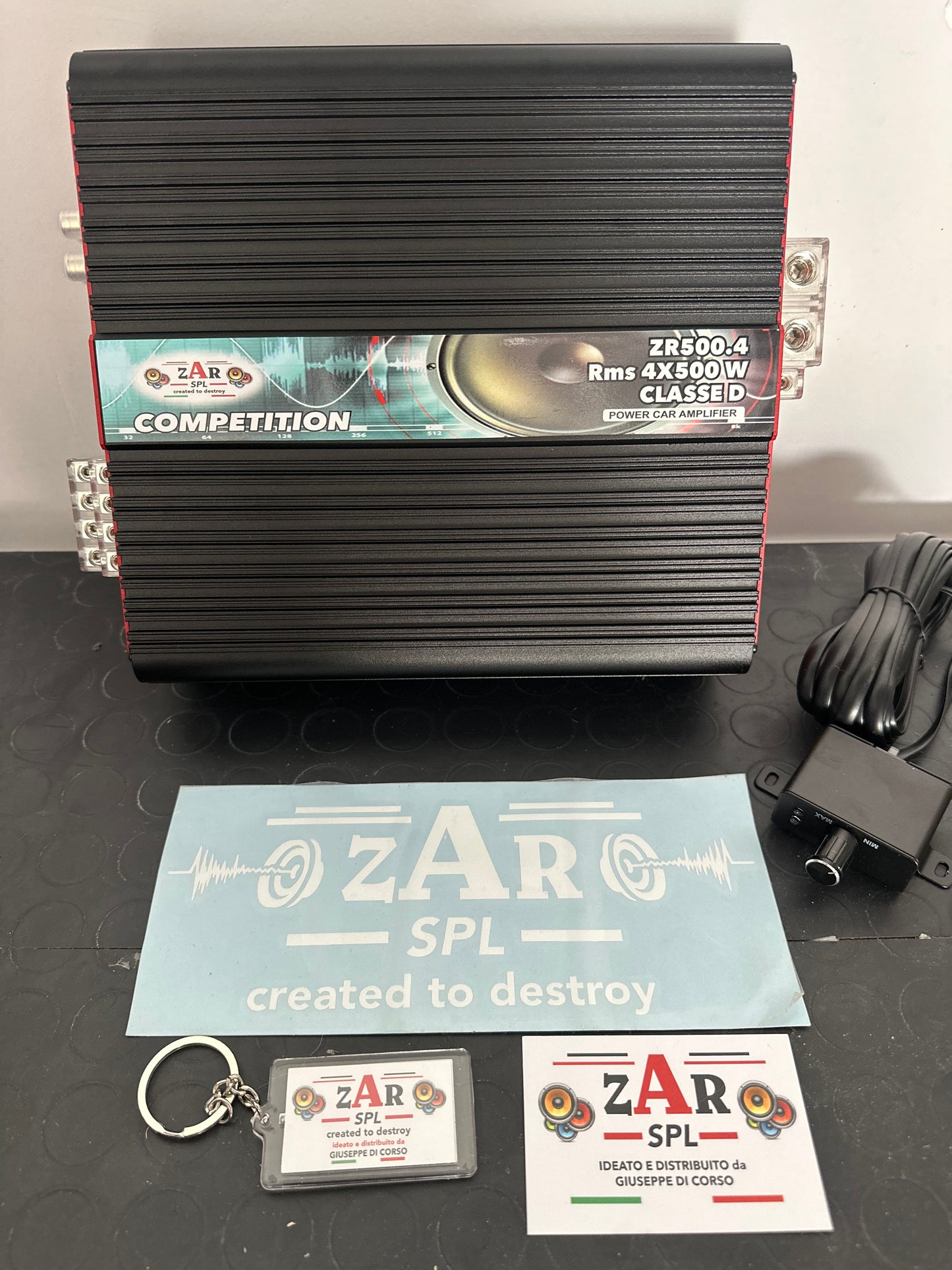 Amplificatore Zarspl ZR500.4 serie competition classe D full range New version Red