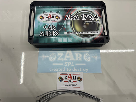 Amplificatore Zarspl ZRA170.4rms classe D 1000w rms Speaker Input Compatibile anche con Autoradio di Serie Occupa Spazio Ridotto