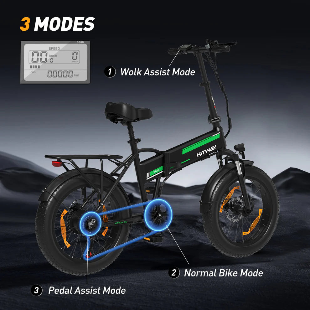 Bici elettrica pieghevole e-bike 250w 48v 13ah